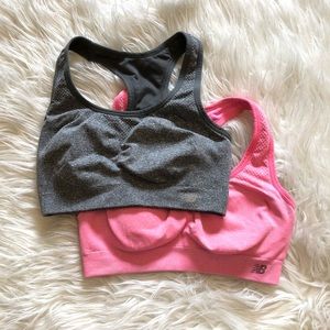 New Balance Gray and pink bra bundle